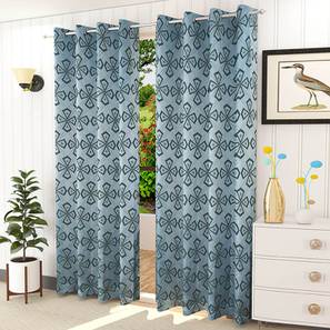 presto Blue Cotton Room Darkening Door Curtain-picture-10
