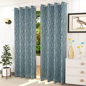 presto Blue Cotton Room Darkening Window Curtain-picture-19