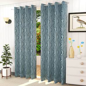 presto Blue Cotton Room Darkening Door Curtain-picture-20