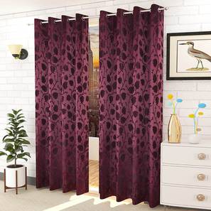 Purple Cotton Room Darkening Door Curtain-image-45