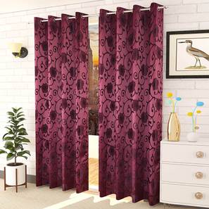 Purple Cotton Room Darkening Window Curtain-image-9