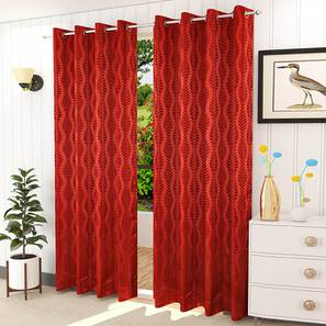 Window Curtains Design Red Cotton Room Darkening Window Curtain