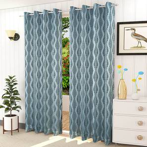 Blue Cotton Room Darkening Door Curtain-image-6