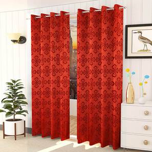 Red Cotton Room Darkening Window Curtain-image-27