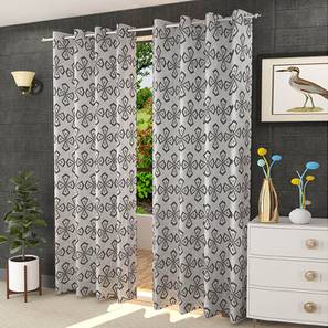 Grey Cotton Room Darkening Door Curtain-image-10