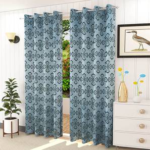 presto Blue Cotton Room Darkening Door Curtain-picture-20