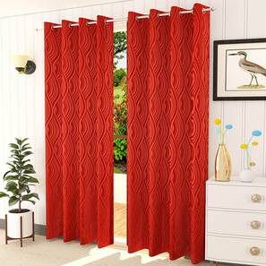 presto Red Cotton Room Darkening Door Curtain-picture-19