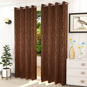 Brown Cotton Room Darkening Door Curtain-image-38