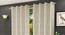 Xanthe Cream Color Geometric Window Curtain - Set of 2 (Cream, Eyelet Pleat) by Urban Ladder - Front View Design 1 - 682460