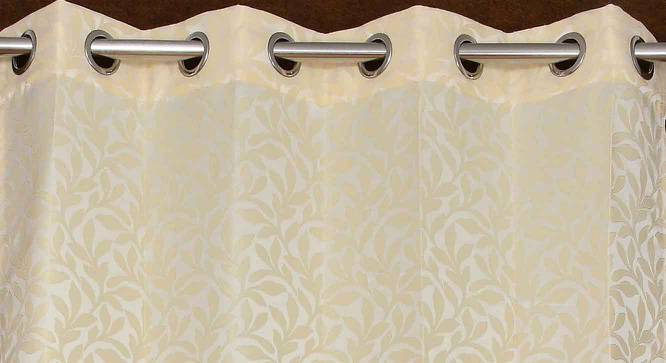 Isolde Cream Color Floral Window Curtain - Set of 2 (Cream, Eyelet Pleat) by Urban Ladder - Design 1 Side View - 682479