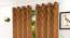 Dia Brown Color Abstract Window Curtain - Set of 2 (Brown, Eyelet Pleat) by Urban Ladder - Front View Design 1 - 682503
