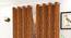 Olivia Brown Color Abstract Window Curtain - Set of 2 (Brown, Eyelet Pleat) by Urban Ladder - Front View Design 1 - 682602