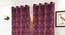 Fionn Purple Color Geometric Long Door Curtain - Set of 2 (Purple, Eyelet Pleat, Long Door Curtain Type) by Urban Ladder - Front View Design 1 - 682862