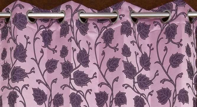 Sophia Pink Color Floral Long Door Curtain - Set of 2 (Pink, Door Curtain Type, Eyelet Pleat) by Urban Ladder - Design 1 Side View - 682867