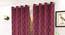 Everly Purple Color Abstract Long Door Curtain - Set of 2 (Purple, Eyelet Pleat, Long Door Curtain Type) by Urban Ladder - Front View Design 1 - 682891