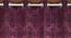 Fionn Purple Color Geometric Long Door Curtain - Set of 2 (Purple, Eyelet Pleat, Long Door Curtain Type) by Urban Ladder - Design 1 Side View - 682911