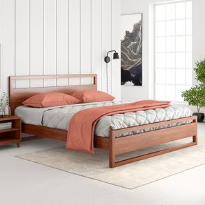 All Beds Design Turner Solid Wood Queen Size Bed in Matte Finish