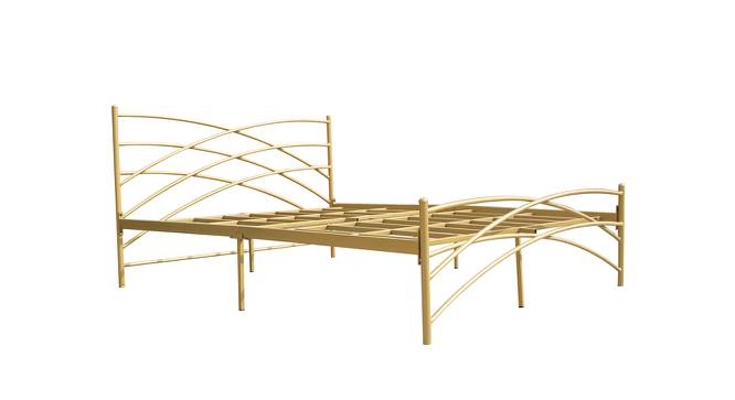 Bowrain King Bed (King Bed Size, Brass Finish) by Urban Ladder - Front View Design 1 - 683762