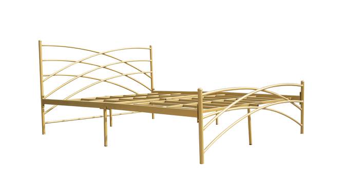 Bowrain King Bed (Queen Bed Size, Brass Finish) by Urban Ladder - Front View Design 1 - 683763