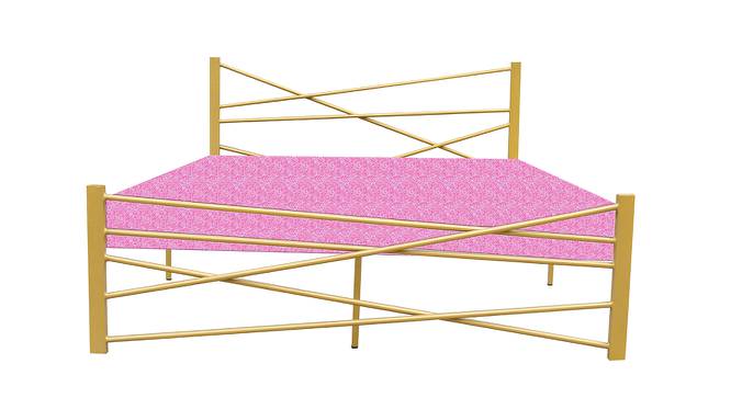 Ammer King Bed (King Bed Size, Brass Finish) by Urban Ladder - Front View Design 1 - 683764