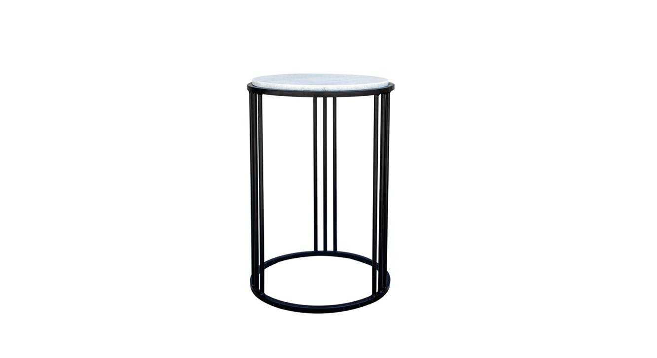 Tigno Metal Side Table in Black Finish Urban Ladder