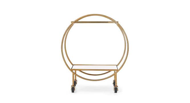 Roller Bar Trolley (Gold Finish) by Urban Ladder - Front View Design 1 - 683770
