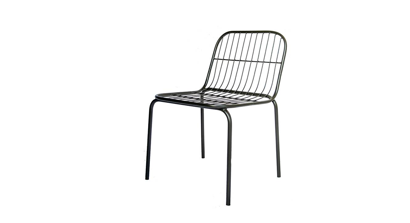 Karla Metal Outdoor Chair in Grey Colour Set of 2 Urban Ladder