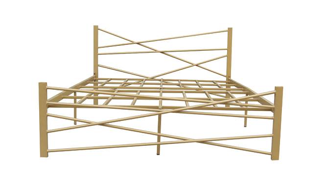 Ammer King Bed (Queen Bed Size, Brass Finish) by Urban Ladder - Cross View Design 1 - 683791