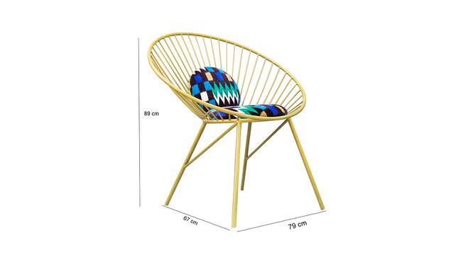 Lotus Chair (Gold) by Urban Ladder - Design 1 Dimension - 683837