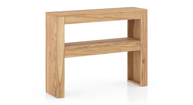 Atkins Console Table Finish - Natural oak (Natural Oak Finish) by Urban Ladder - Side View - 