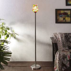 Laurel Multicolour Glass Floor Lamp with Steel Steel Base-image-49