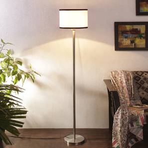 Jewel Multicolour Fabric Floor Lamp with Steel Steel Base