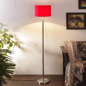 Floor Lamps In Bangalore Design Everest Red Fabric Floor Lamp with Steel Steel Base (Steel)