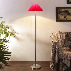 Cedar Red Fabric Floor Lamp with Steel Steel Base-image-17