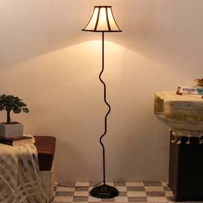 Gus Multicolour Fabric Floor Lamp with Black Iron Base-image-32