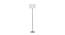 Flora Off White Fabric Floor Lamp with Steel Steel Base (Steel) by Urban Ladder - Front View Design 1 - 683977