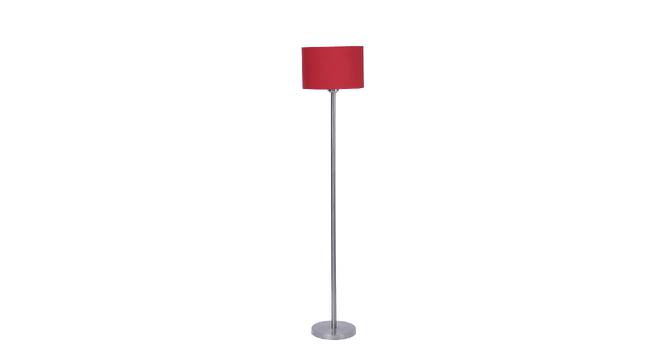 Everest Red Fabric Floor Lamp with Steel Steel Base (Steel) by Urban Ladder - Front View Design 1 - 683978