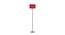 Everest Red Fabric Floor Lamp with Steel Steel Base (Steel) by Urban Ladder - Front View Design 1 - 683978