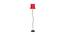 Clover Red Fabric Floor Lamp with Black Iron Base (Black) by Urban Ladder - Front View Design 1 - 683987