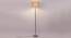 Crystal Beige Natural Fiber Floor Lamp with Steel Steel Base (Steel) by Urban Ladder - Design 1 Side View - 683994