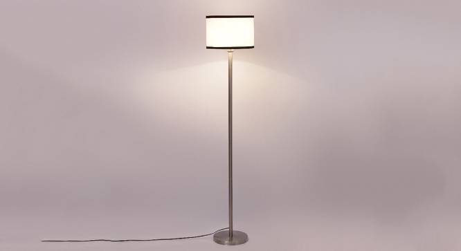Jewel Multicolour Fabric Floor Lamp with Steel Steel Base (Steel) by Urban Ladder - Design 1 Side View - 683996