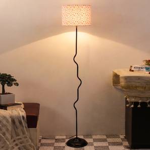 devansh Frankie Multicolour Fabric Floor Lamp with Black Iron Base-picture-16