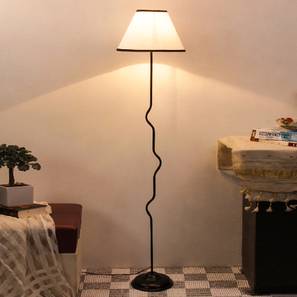 Floor Lamps In Coimbatore Design Miley Multicolour Fabric Floor Lamp with Black Iron Base (Black)