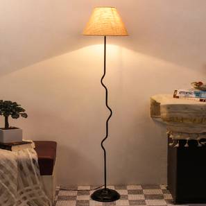 Otis Beige Natural Fiber Floor Lamp with Black Iron Base-image-3