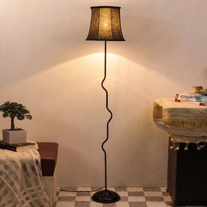 Dixie Black Fabric Floor Lamp with Black Iron Base-image-4