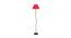 Edison Red Fabric Floor Lamp with Black Iron Base (Black) by Urban Ladder - Front View Design 1 - 684048