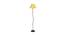 Jagger Yellow Fabric Floor Lamp with Black Iron Base (Black) by Urban Ladder - Front View Design 1 - 684051