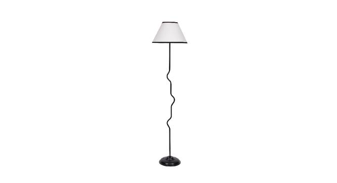 Miley Multicolour Fabric Floor Lamp with Black Iron Base (Black) by Urban Ladder - Front View Design 1 - 684054