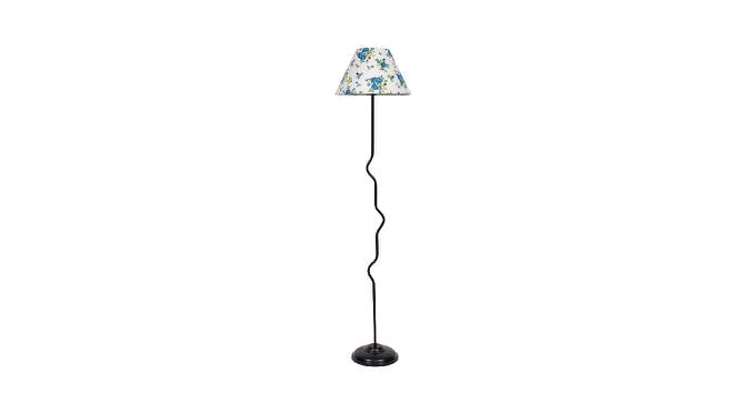 India Multicolour Fabric Floor Lamp with Black Iron Base (Black) by Urban Ladder - Front View Design 1 - 684060