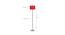 Everest Red Fabric Floor Lamp with Steel Steel Base (Steel) by Urban Ladder - Design 1 Dimension - 684085